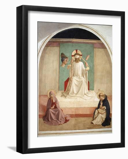 Christ Mocked in the Presence of the Virgin and Saint Dominic-Fra Angelico-Framed Giclee Print