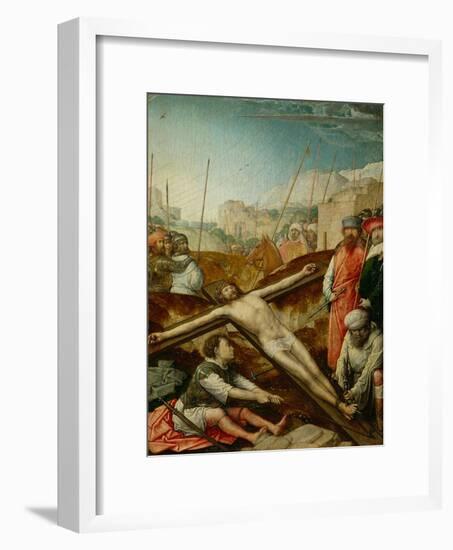 Christ nailed to the cross-Juan de Flandes-Framed Giclee Print