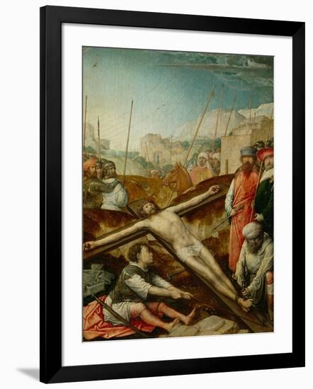 Christ nailed to the cross-Juan de Flandes-Framed Giclee Print