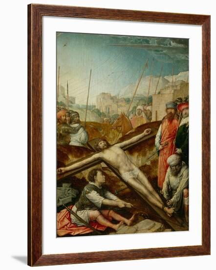 Christ nailed to the cross-Juan de Flandes-Framed Giclee Print