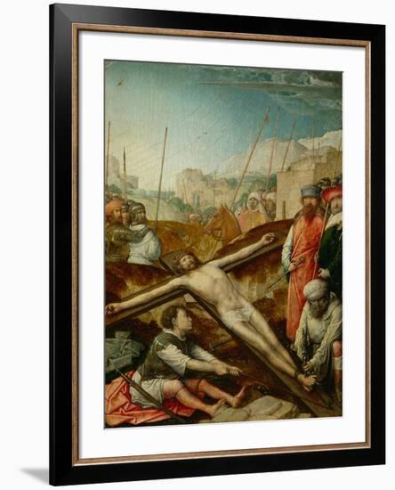 Christ nailed to the cross-Juan de Flandes-Framed Giclee Print