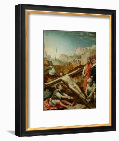 Christ nailed to the cross-Juan de Flandes-Framed Giclee Print