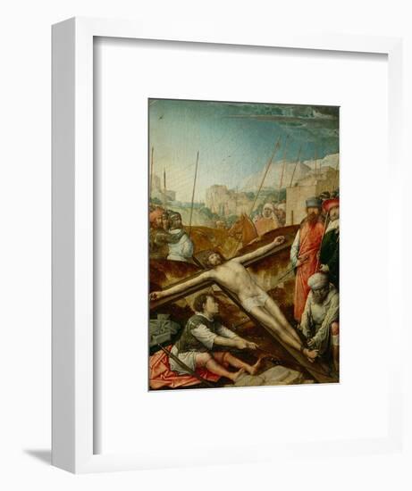 Christ nailed to the cross-Juan de Flandes-Framed Giclee Print