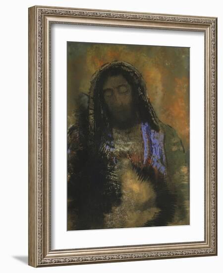 Christ of the Sacred Heart-Odilon Redon-Framed Giclee Print