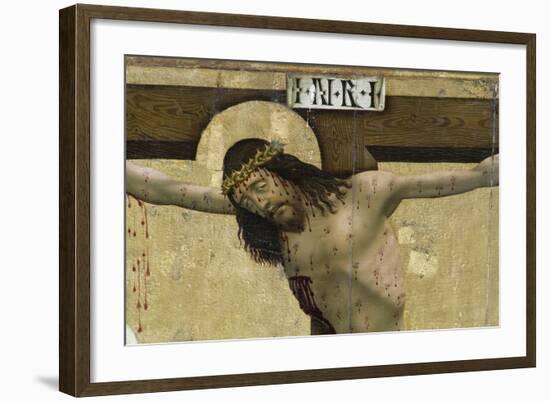 Christ on Cross, Detail from Altarpiece of Prejmer Fortified Church-null-Framed Giclee Print