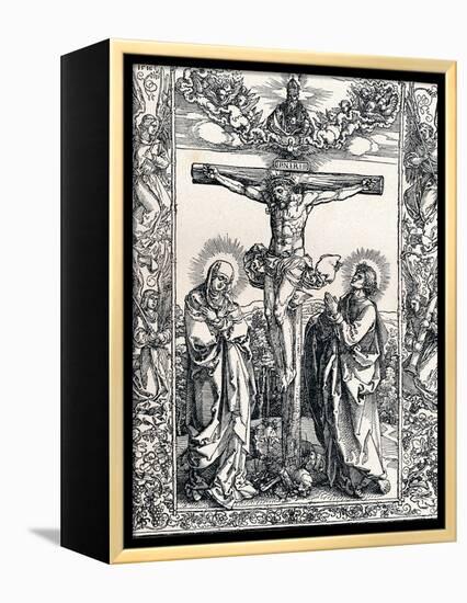 Christ on the Cross, 1516-Albrecht Dürer-Framed Premier Image Canvas