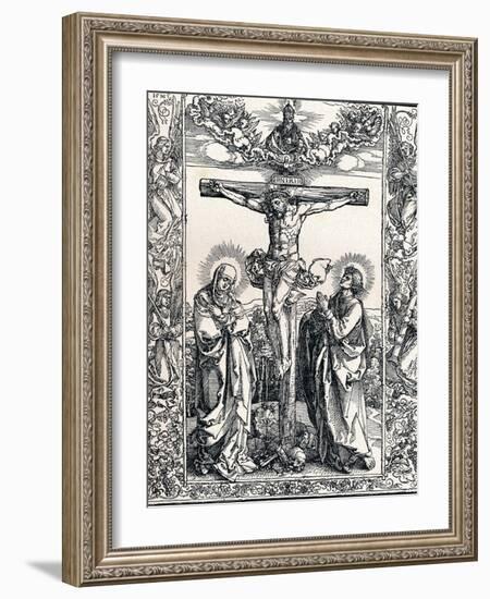 Christ on the Cross, 1516-Albrecht Dürer-Framed Giclee Print