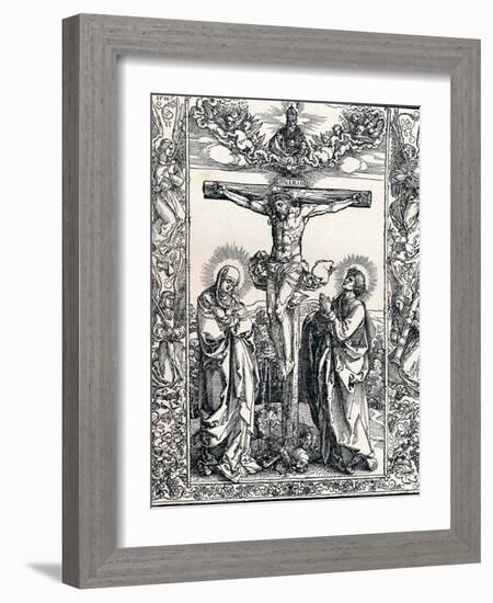 Christ on the Cross, 1516-Albrecht Dürer-Framed Giclee Print