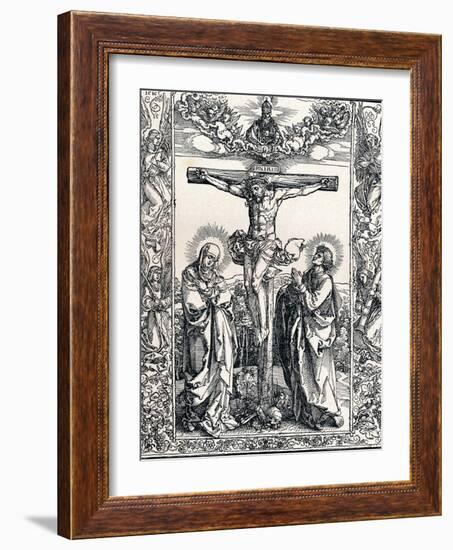 Christ on the Cross, 1516-Albrecht Dürer-Framed Giclee Print