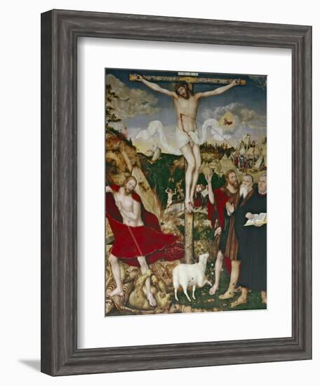 Christ on the Cross, 1552-55-Lucas Cranach the Elder-Framed Giclee Print