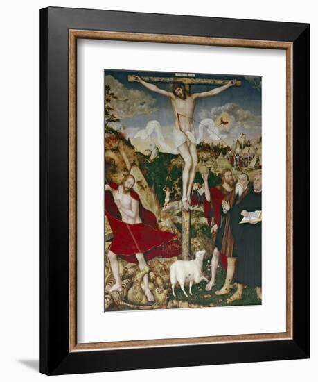 Christ on the Cross, 1552-55-Lucas Cranach the Elder-Framed Giclee Print