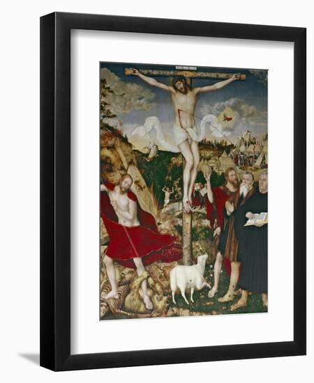 Christ on the Cross, 1552-55-Lucas Cranach the Elder-Framed Giclee Print