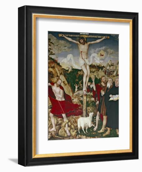 Christ on the Cross, 1552-55-Lucas Cranach the Elder-Framed Giclee Print