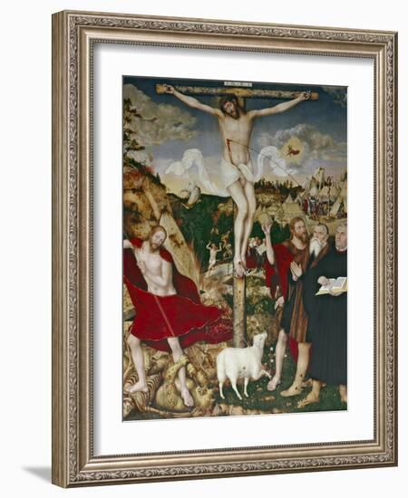 Christ on the Cross, 1552-55-Lucas Cranach the Elder-Framed Giclee Print