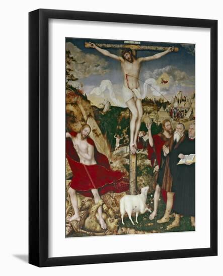 Christ on the Cross, 1552-55-Lucas Cranach the Elder-Framed Giclee Print