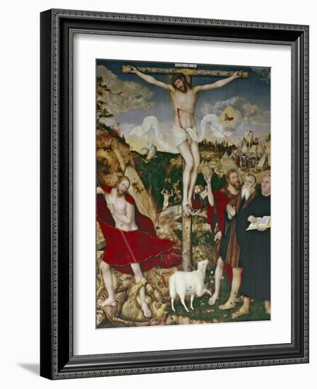 Christ on the Cross, 1552-55-Lucas Cranach the Elder-Framed Giclee Print