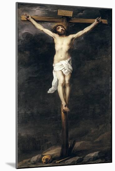 Christ on the Cross, 1660-70 (Oil on Canvas)-Bartolome Esteban Murillo-Mounted Giclee Print