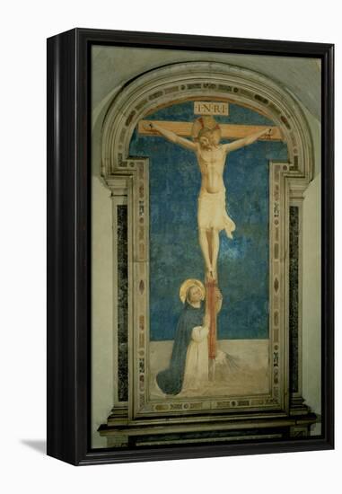 Christ on the Cross Adored by St. Dominic-Fra Angelico-Framed Premier Image Canvas