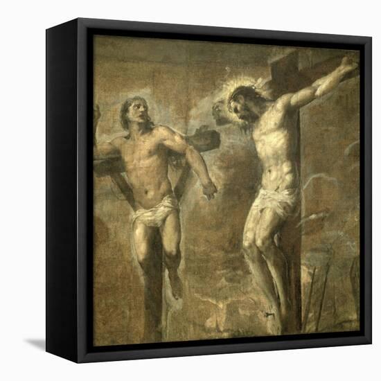 Christ on the Cross and the Good Thief, c.1565-Titian (Tiziano Vecelli)-Framed Premier Image Canvas