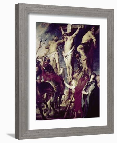 Christ on the Cross Between the Two Thieves-Peter Paul Rubens-Framed Giclee Print