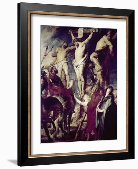 Christ on the Cross Between the Two Thieves-Peter Paul Rubens-Framed Giclee Print