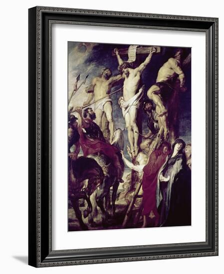 Christ on the Cross Between the Two Thieves-Peter Paul Rubens-Framed Giclee Print