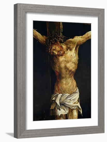 Christ on the Cross, Detail from the Central Crucifixion Panel of the Isenheim Altarpiece-Matthias Grünewald-Framed Giclee Print