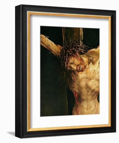 Christ on the Cross, Detail from the Central Crucifixion Panel of the Isenheim Altarpiece,…-Matthias Grünewald-Framed Giclee Print