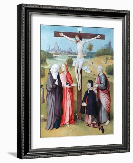 Christ on the Cross with Donors and Saints, C1480-1516-Hieronymus Bosch-Framed Giclee Print