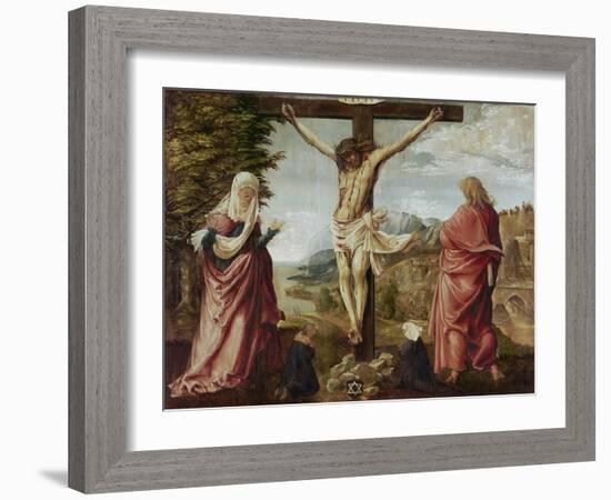 Christ on the Cross with Mary and John-Albrecht Altdorfer-Framed Giclee Print