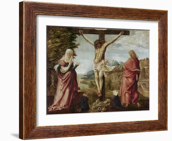 Christ on the Cross with Mary and John-Albrecht Altdorfer-Framed Giclee Print