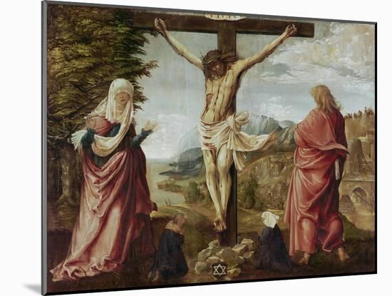 Christ on the Cross with Mary and John-Albrecht Altdorfer-Mounted Giclee Print