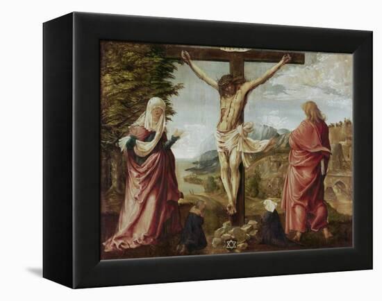 Christ on the Cross with Mary and John-Albrecht Altdorfer-Framed Premier Image Canvas