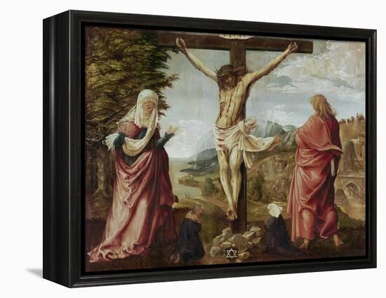 Christ on the Cross with Mary and John-Albrecht Altdorfer-Framed Premier Image Canvas