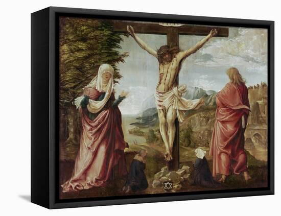 Christ on the Cross with Mary and John-Albrecht Altdorfer-Framed Premier Image Canvas