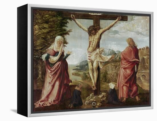 Christ on the Cross with Mary and John-Albrecht Altdorfer-Framed Premier Image Canvas