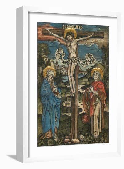 Christ on the Cross with Mary and Saint John-null-Framed Giclee Print