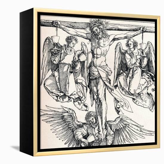 Christ on the Cross with Three Angels, 1523-1525-Albrecht Dürer-Framed Premier Image Canvas