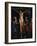 Christ on the Cross with Virgin Mary and Saint John painted, 17th century Cuzco school, Peru-null-Framed Photographic Print