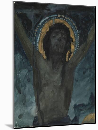 Christ on the Cross-Mikhail Vasilyevich Nesterov-Mounted Giclee Print