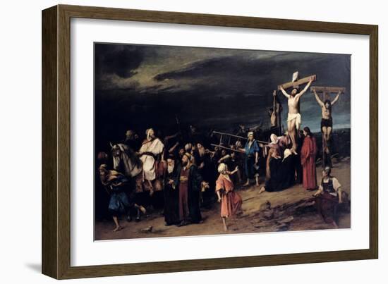 Christ on the Cross-Mihaly Munkacsy-Framed Giclee Print