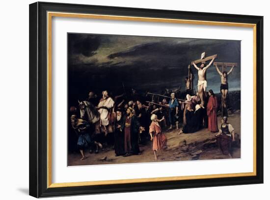 Christ on the Cross-Mihaly Munkacsy-Framed Giclee Print