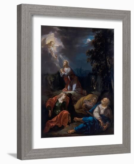 Christ on the Mount of Olives, 1700 (Oil on Wood)-German School-Framed Giclee Print