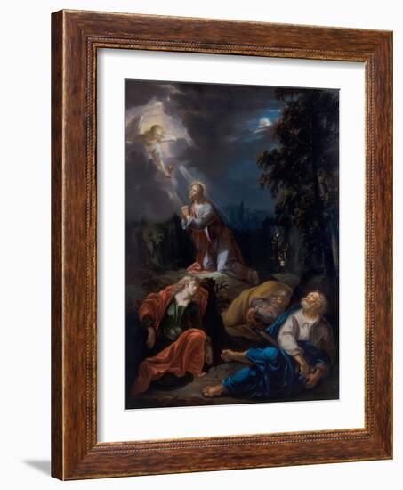 Christ on the Mount of Olives, 1700 (Oil on Wood)-German School-Framed Giclee Print