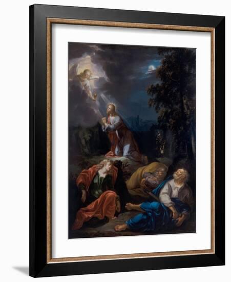 Christ on the Mount of Olives, 1700 (Oil on Wood)-German School-Framed Giclee Print