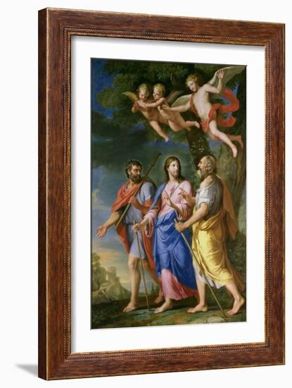 Christ on the Road to Emmaus-Jacques Stella-Framed Giclee Print