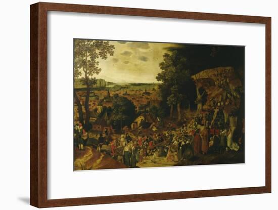 Christ on the Way to Calvary-Pieter Brueghel the Younger-Framed Giclee Print