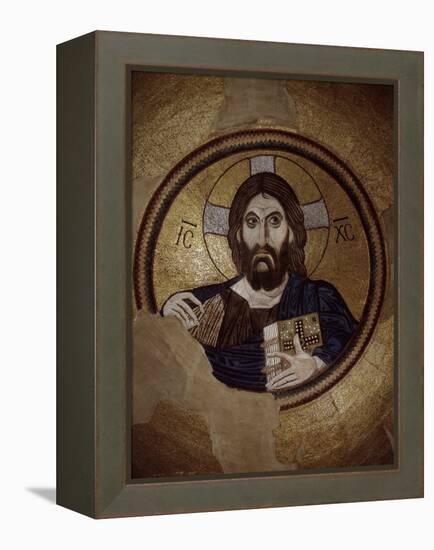 Christ Pantocrator, Mosaic, Cupola, Daphni Monastery, late 11th century Byzantine, Greece-null-Framed Premier Image Canvas