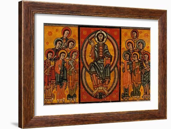 Christ Pantocrator with Apostoles, 11th Century, from Church of Hix-null-Framed Giclee Print