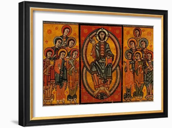 Christ Pantocrator with Apostoles, 11th Century, from Church of Hix-null-Framed Giclee Print